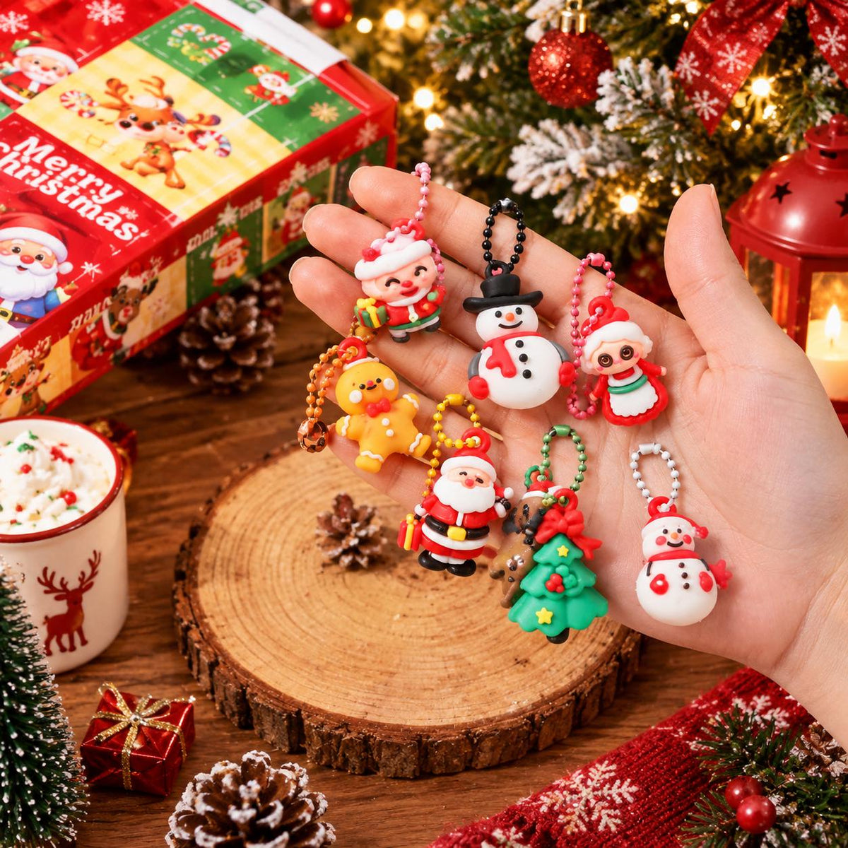 Holiday Keychain Charms 24-Day Advent Calendar