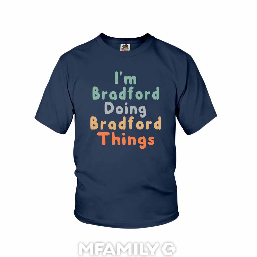 Personalized "I'm Doing Bradford Things" Youth T-Shirt