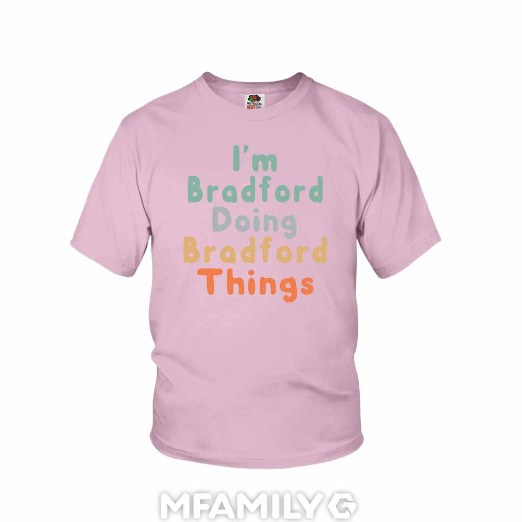 Personalized "I'm Doing Bradford Things" Youth T-Shirt