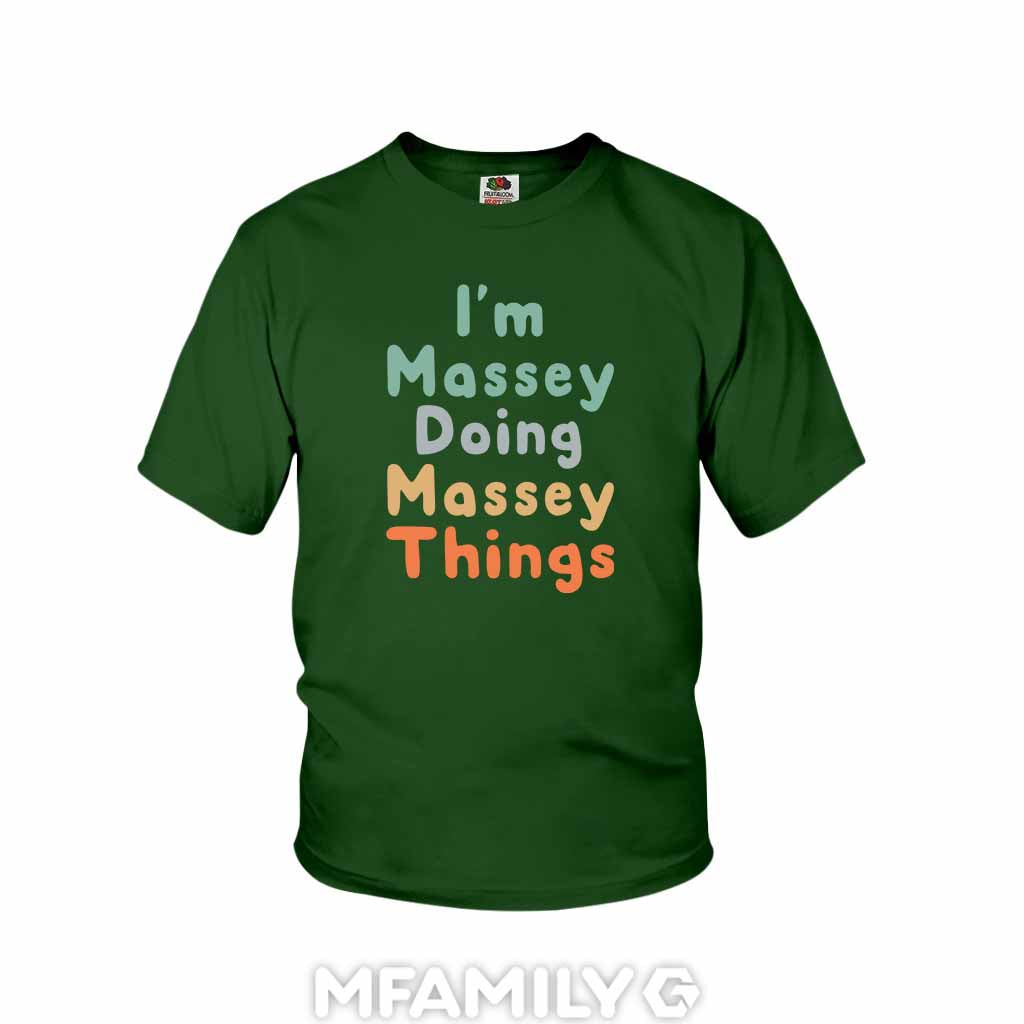 Personalized "I'm Doing Massey Things" Youth T-Shirt