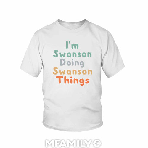 "I'm Doing Swanson Things" Youth Graphic T-Shirt