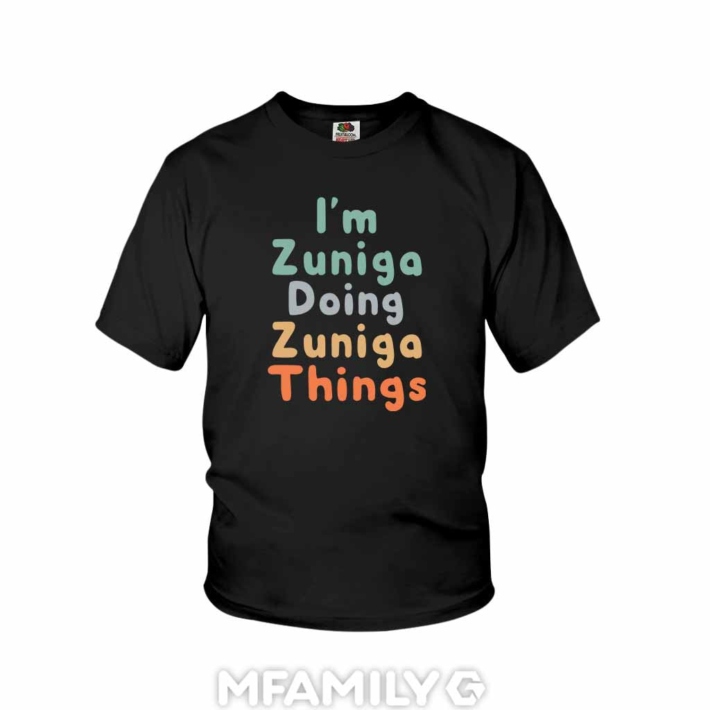 "I'm Doing Zuniga Things" Personalized Youth T-Shirt